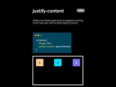Что делает свойство justify-content в Flexbox