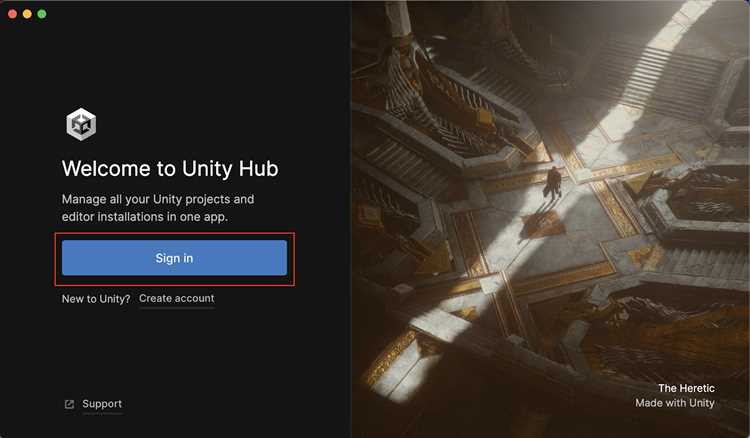 Активация лицензии через Unity Hub