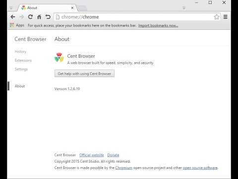 Удаление Cent Browser через «Программы и компоненты» в Windows