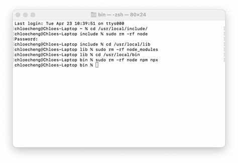 Проверка освобождения места после удаления node_modules