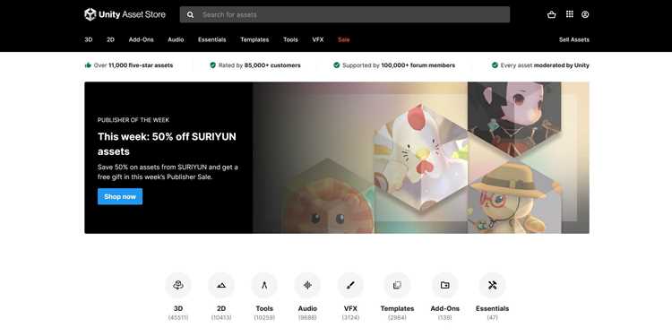 Настройка интерфейса редактора для отображения Asset Store