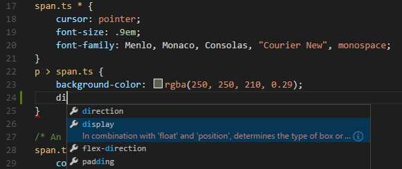 Настройка подсветки синтаксиса для файлов .css