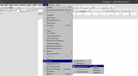 Как включить макросы в libreoffice