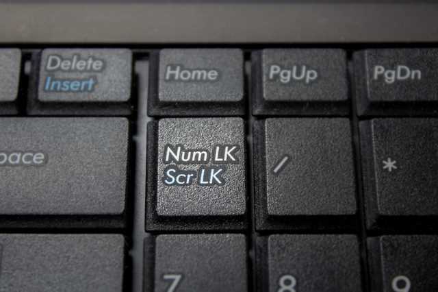 Проверка состояния NumLock в параметрах операционной системы