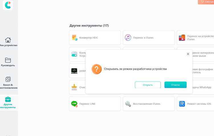Активация режима разработчика в настройках iPhone