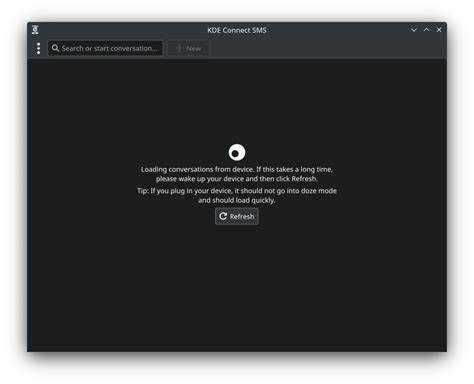 Где находится функция отправки сообщений в интерфейсе KDE Connect