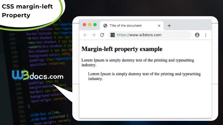 Как задавать отрицательные значения margin-left