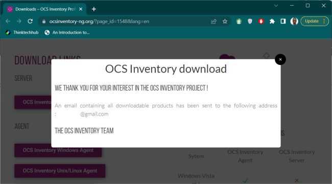 Настройка параметров и подключение агента к серверу Ocs Inventory