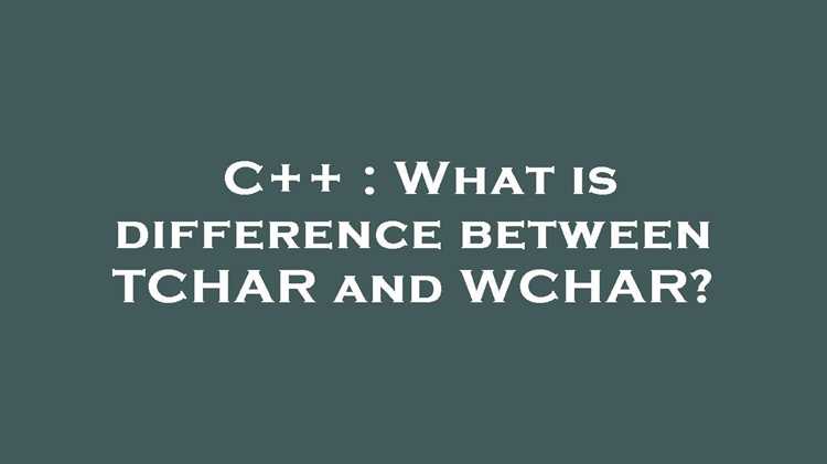 Определение TCHAR через макросы и типы char/wchar_t