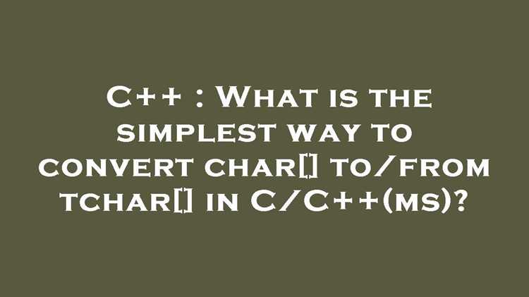 Tchar c что это Tchar c что это