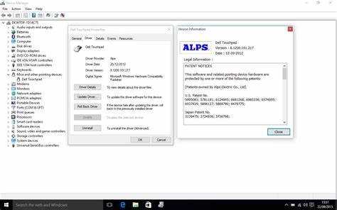 Обновление драйвера Alps touchpad вручную