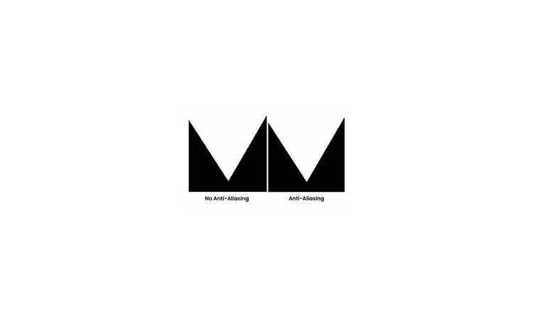 Как anti aliasing убирает зубчатые края на изображениях