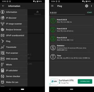 Использование ping для измерения задержек между компонентами