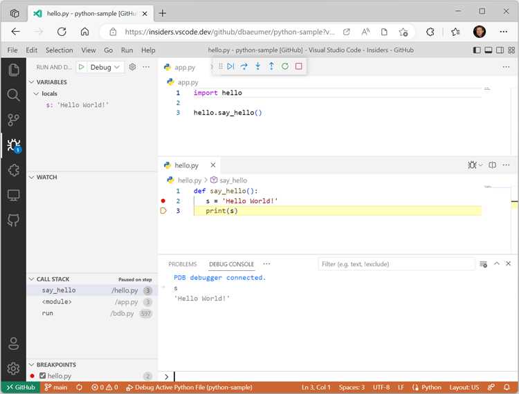 Отладка ошибок и исключений в Python