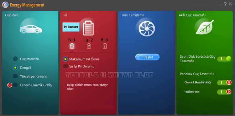 Как настроить профили питания в Lenovo Energy Management