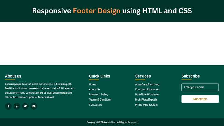 Как добавить контактную информацию в Footer