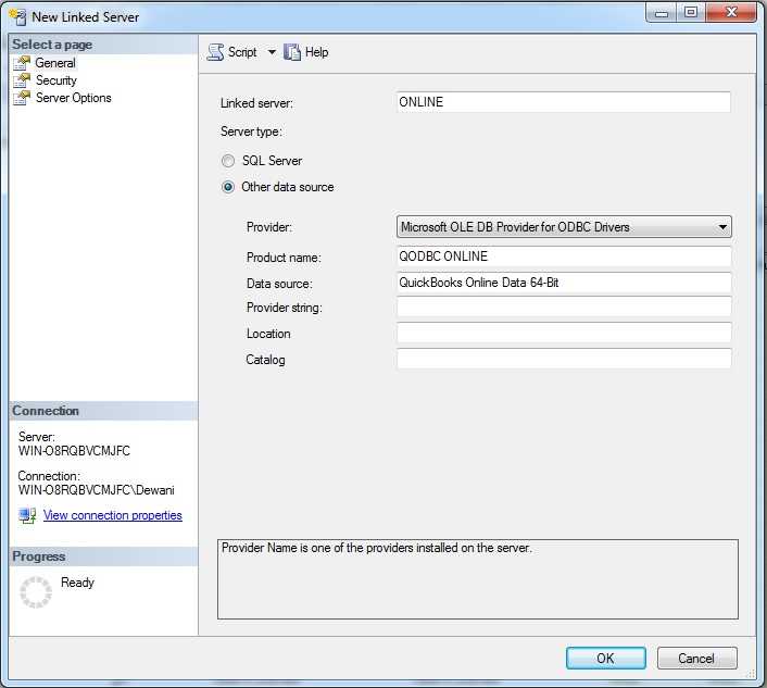 Определение имени экземпляра через SQL Server Management Studio