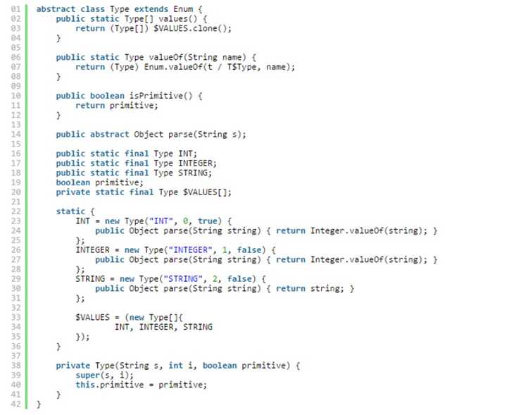 Создание enum с текстовыми значениями