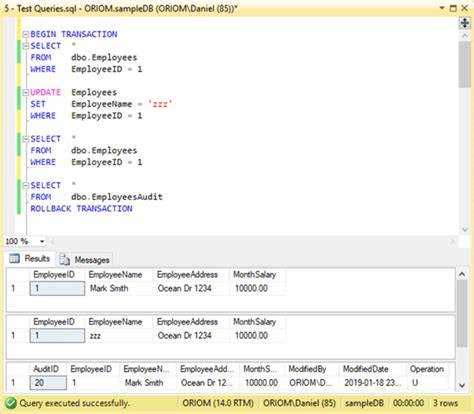 Как написать триггер sql