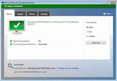 Проверка текущей версии Microsoft Security Essentials
