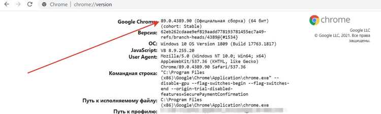Проверка текущей версии Chrome перед откатом