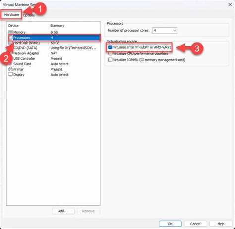Использование графического интерфейса VirtualBox для изменений