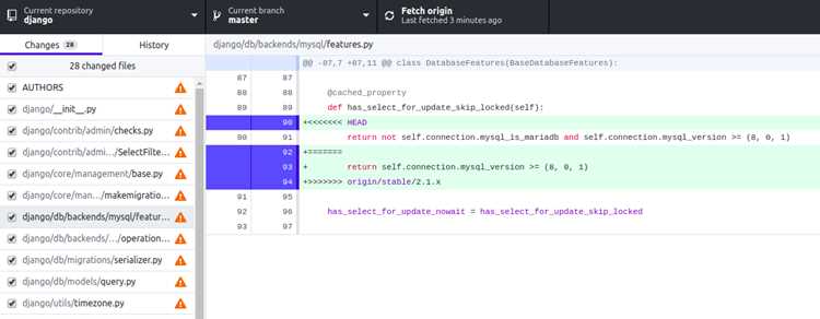 Применение git merge для объединения веток
