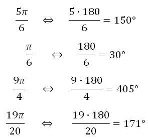 Использование встроенной функции math.radians для перевода градусов