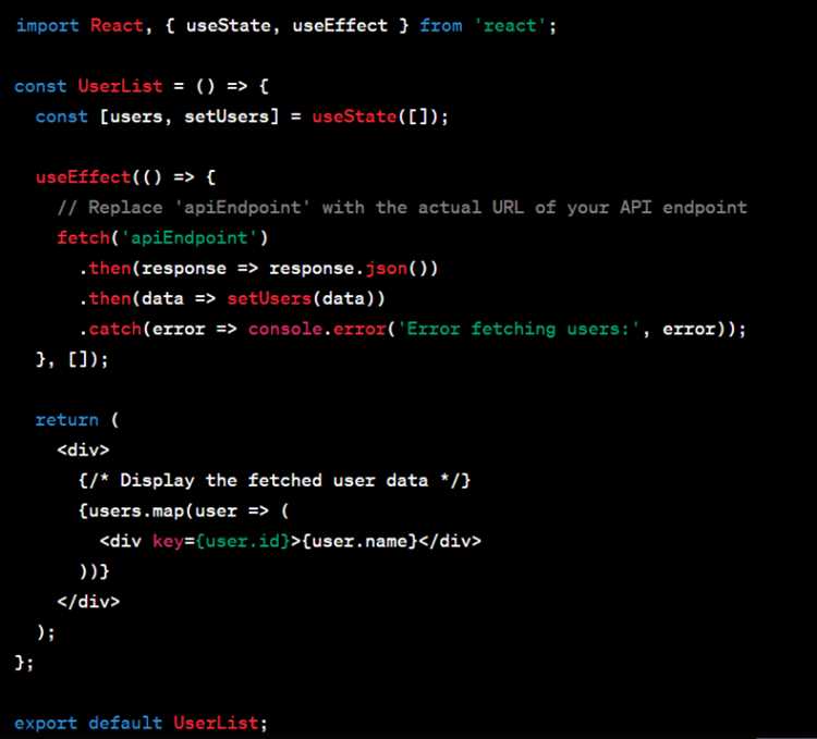 Установка и настройка React-проекта для работы с API