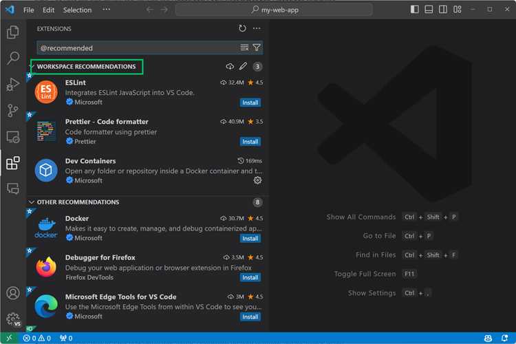Настройка путей к библиотекам в settings.json