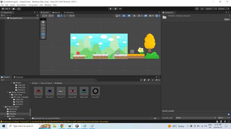 Настройка параметров импорта спрайта в Unity
