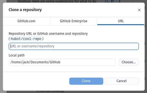 Выбор репозитория для копирования на GitHub
