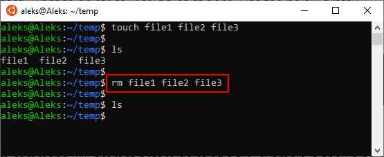 Как удалить все файлы в папке linux