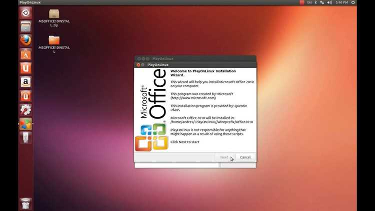 Настройка ярлыков и запуск приложений Office 2010 в Debian