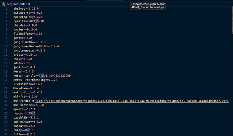 Решение конфликтов пакетов при установке из requirements.txt