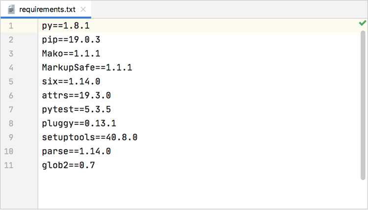 Установка зависимостей из requirements.txt через pip