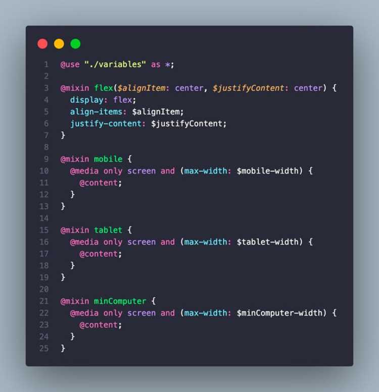 Настройка структуры папок для SCSS в проекте