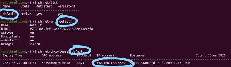 Просмотр IP через меню сети в интерфейсе VirtualBox