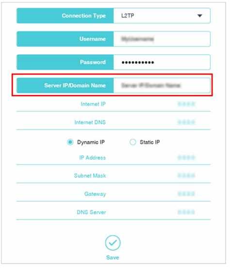 Просмотр данных VPN в системных настройках Windows