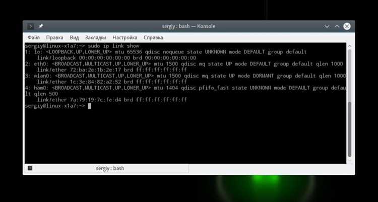 Проверка конфигурации сетевых интерфейсов в файлах /sys и /proc