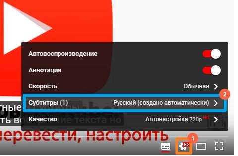 Использование горячих клавиш для управления субтитрами