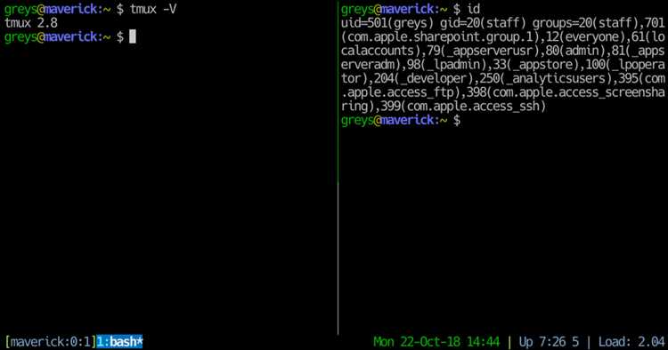 Перечень активных сессий и их управление через tmux ls и tmux switch