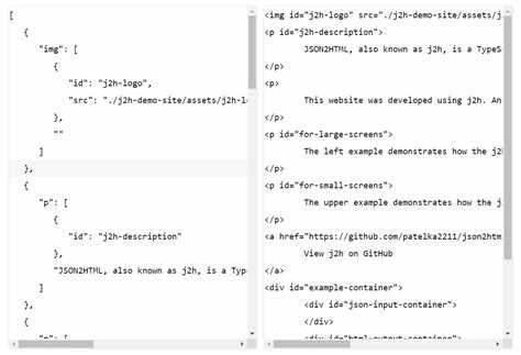 Динамическое создание элементов HTML из JSON