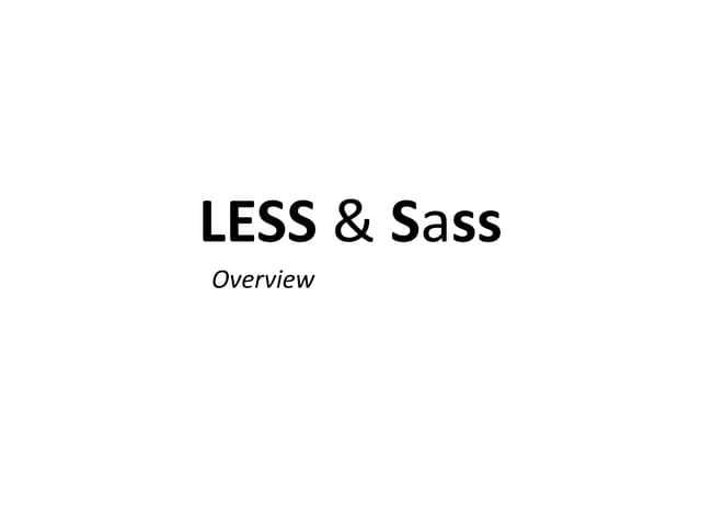Что такое Less и как он отличается от Sass