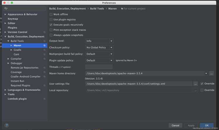 Открытие settings.xml с помощью текстового редактора