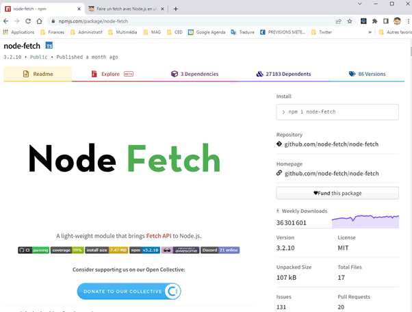 Как установить и подключить node-fetch в проект