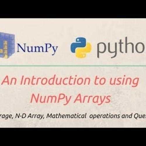 Работа с NumPy и поддерживаемыми типами данных