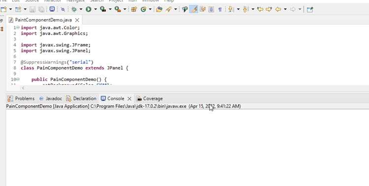 Синтаксис и базовая структура paintComponent