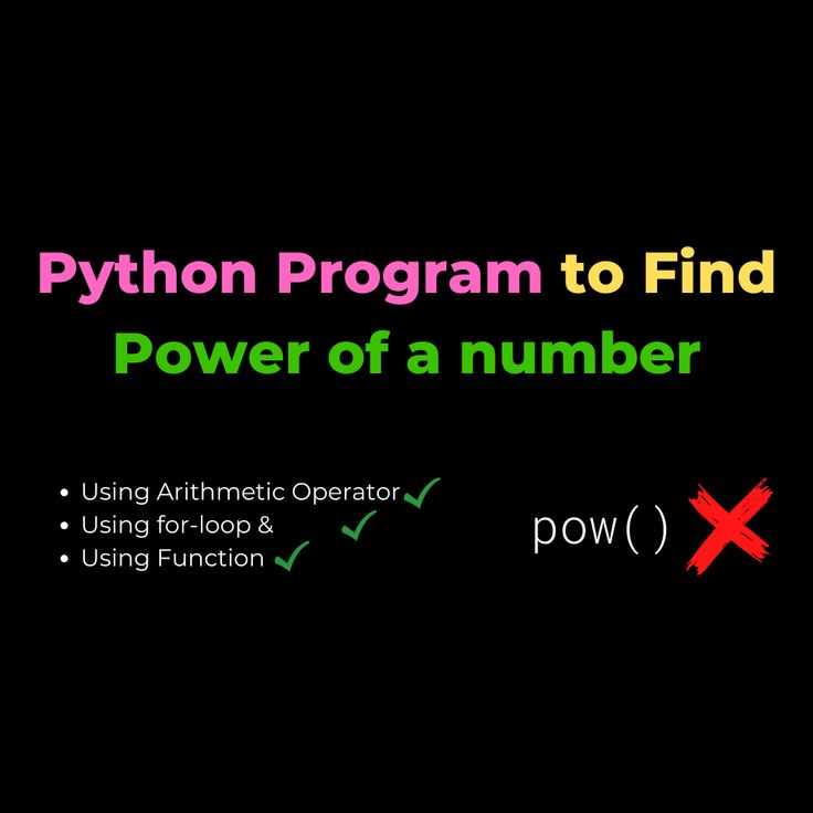 Использование pow() для возведения чисел в степень