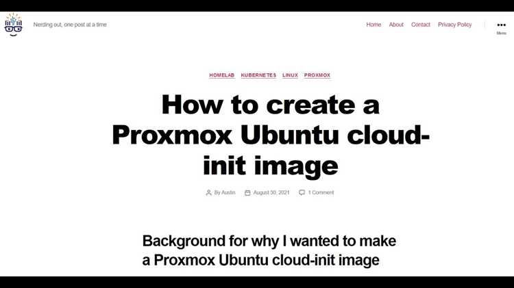 Основные параметры конфигурации cloud init в Proxmox